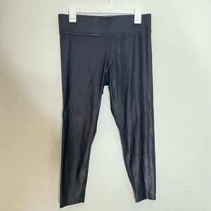 Carbon 38 Black Faux Leather Leggings Size Medium